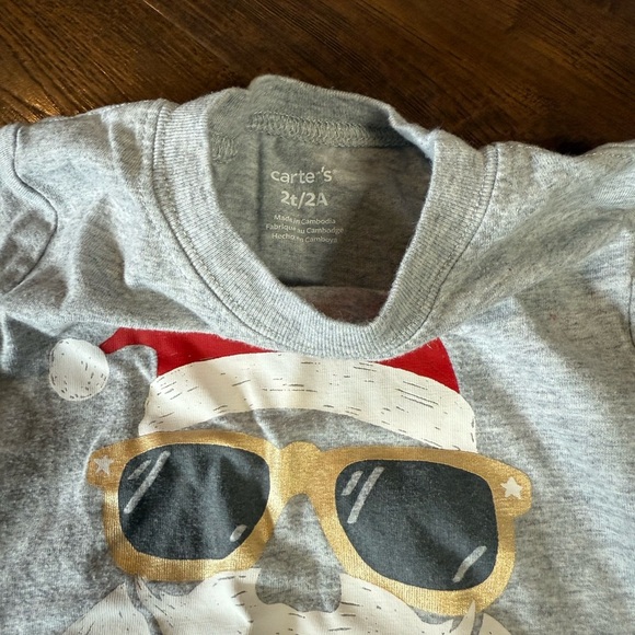Carter’s Toddler Girl or Boy Team Santa Graphic TShirt - Picture 3 of 3